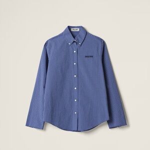 MIU MIU Checked Shirt in blue